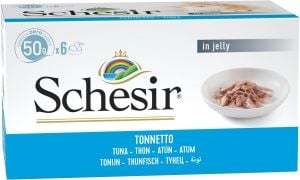Schesir Multipack Ton Balıklı Jöle İçinde Yetişkin Kedi Konservesi 6x50gr