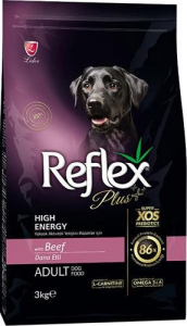 Reflex Plus Yüksek Aktiviteli Dana Etli Yetişkin Köpek Maması 3kg