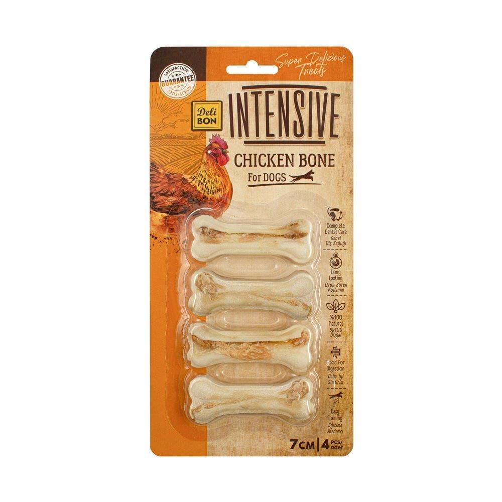 DELİBON İNTENSİVE TAVUKLU KEMİK 7CM 4LÜ PAKET