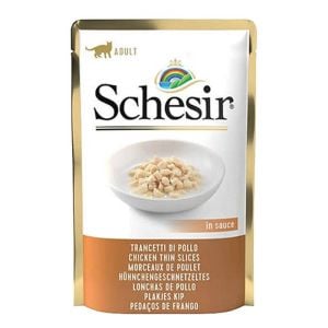 Schesir Pouch Kıyılmış Tavuklu Soslu Kedi Yaş Maması 85gr