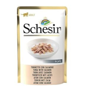 Schesir Pouch Ton Balıklı ve Somonlu Yetişkin Kedi Yaş Maması 85gr
