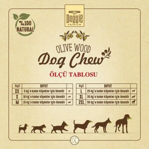 Doggie Doğal Zeytin Ağacı Çiğneme Oyuncağı Small