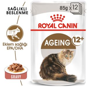 Royal Canin Pouch 12 yaş ve Üzeri Kediler için Yaş Kedi Maması 85gr
