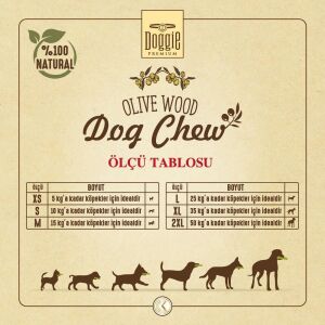 Doggie Doğal Zeytin Ağacı Çiğneme Oyuncağı Large