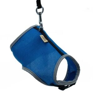 Cattie Havalı Dokuma Kedi Göğüs & Gezdirme Takımı Royalmavi 1X25-35Cm
