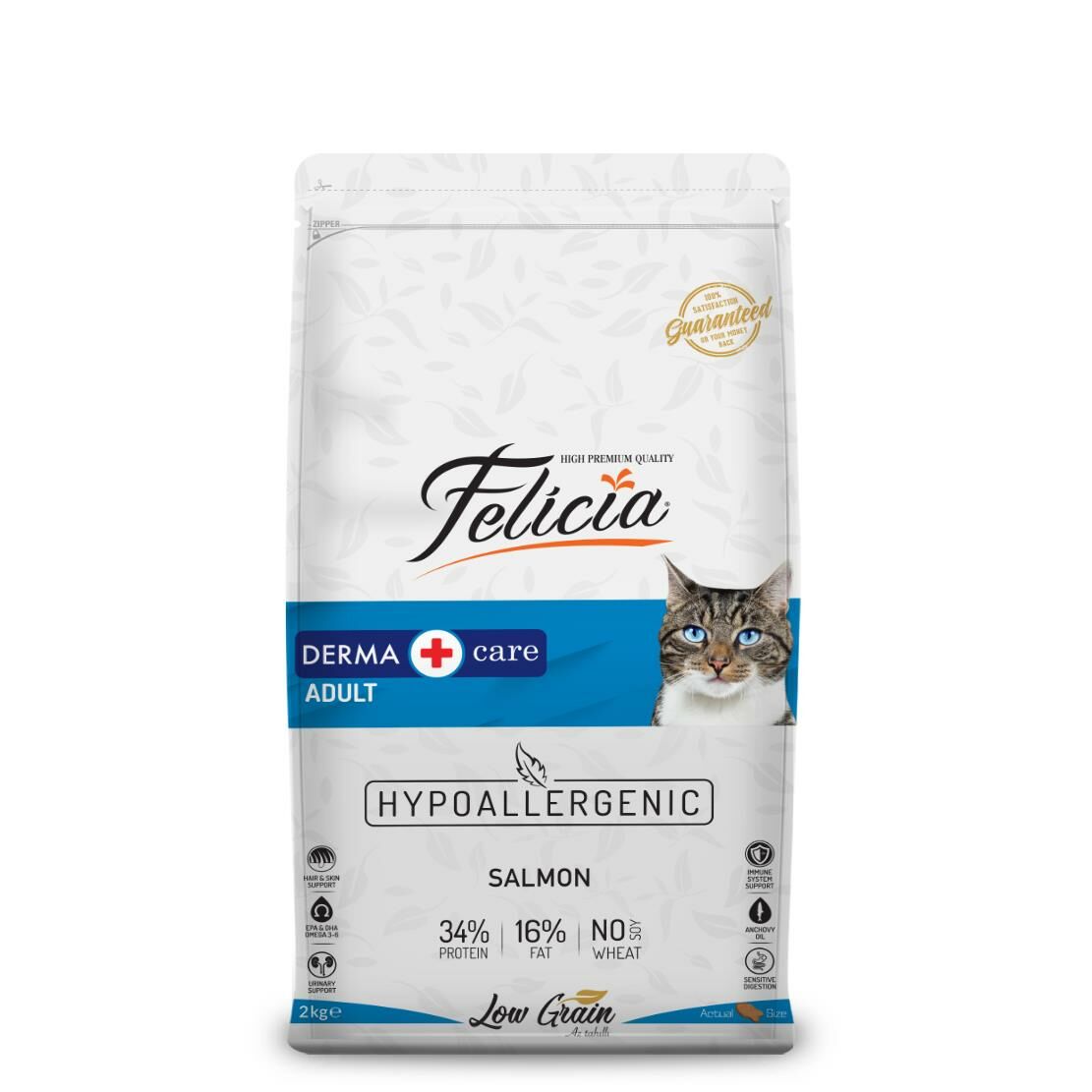 Felicia Az Tahıllı Somonlu Yetişkin Kedi Maması 2kg