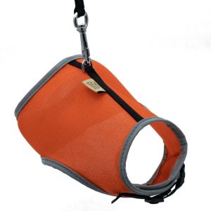 Cattie Havalı Dokuma Kedi Göğüs & Gezdirme Takımı Turuncu 1X25-35Cm