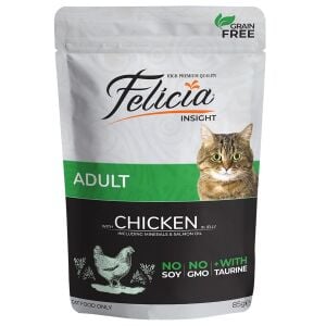 Felicia Tahılsız Tavuklu Pouch Yetişkin Yaş Kedi Maması 85gr