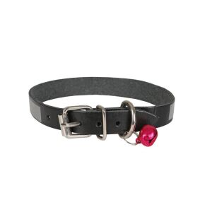 Cattie Reflektörlü Deri Kedi Tasması Siyah 1,2X23-28Cm