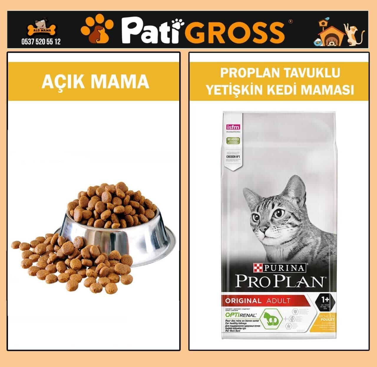 Pro Plan Tavuklu Yetişkin Kedi Maması 1kg (AÇIK)