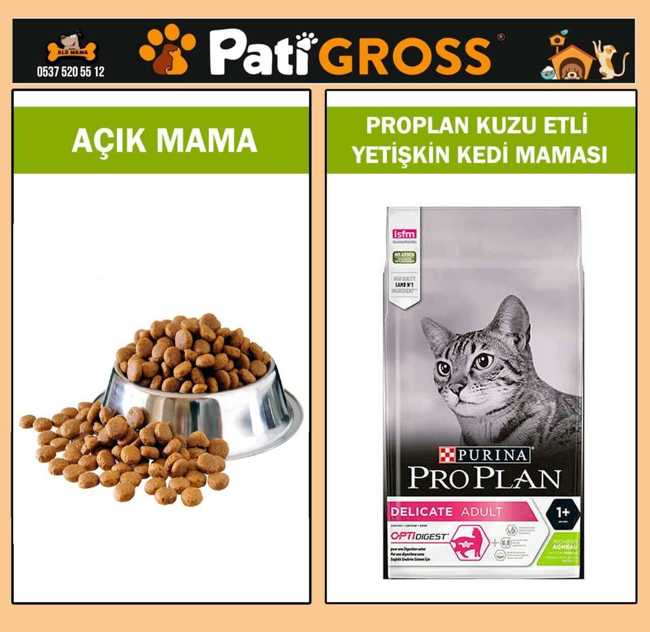 Pro Plan Delicate Kuzu Etli Yetişkin Kedi Maması 1kg (AÇIK)