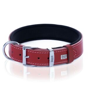 DOGGİE KONFOR DERİ PATİ DESENLİ BOYUN TASMASI KIRMIZI 4X57-65CM