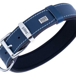 DOGGİE KONFOR DERİ PATİ DESENLİ BOYUN TASMASI ROYALMAVİ 4X57-65CM