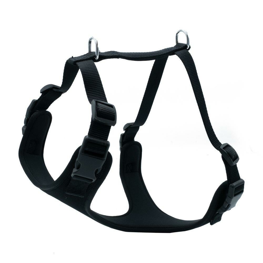 Doggie Havalı Dokuma Göğüs Tasması Siyah 2x45-55cm