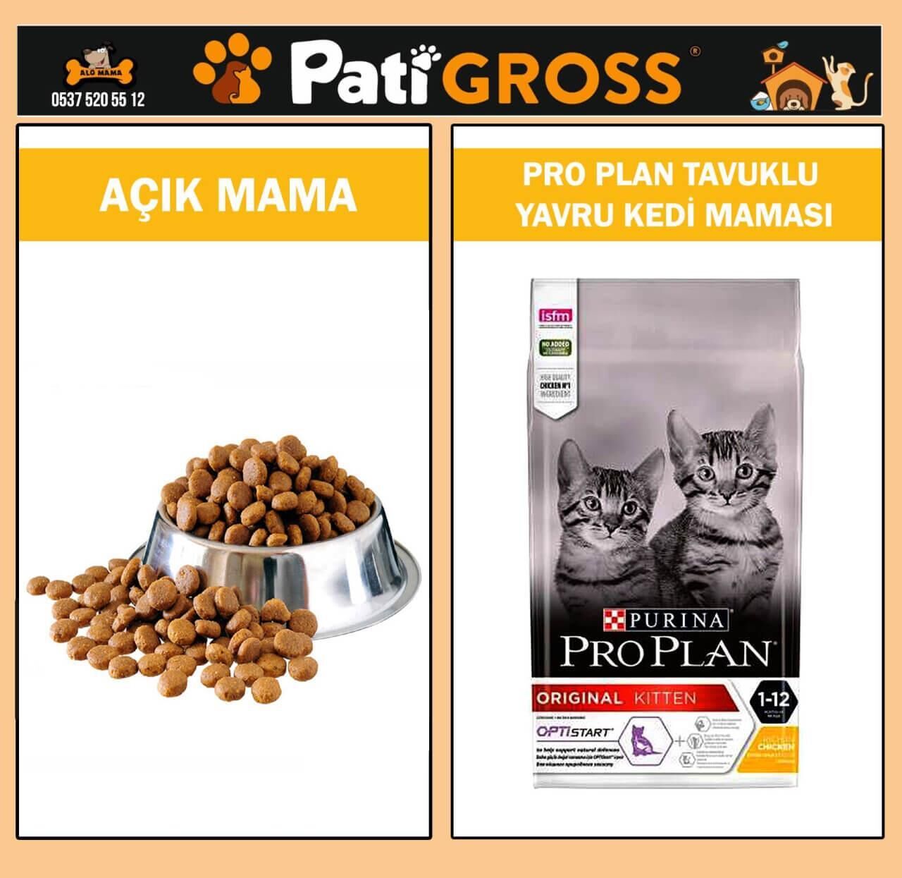 Pro Plan Kitten Tavuklu Yavru Kedi Maması 1kg (AÇIK)