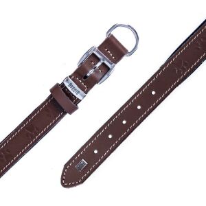 Doggie Konfor Deri Pati Desenli Boyun Tasması Kahve 2,5X37-45Cm