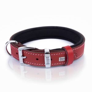 Doggie Konfor Deri Pati Desenli Boyun Tasması Kırmızı 2,5X37-45Cm