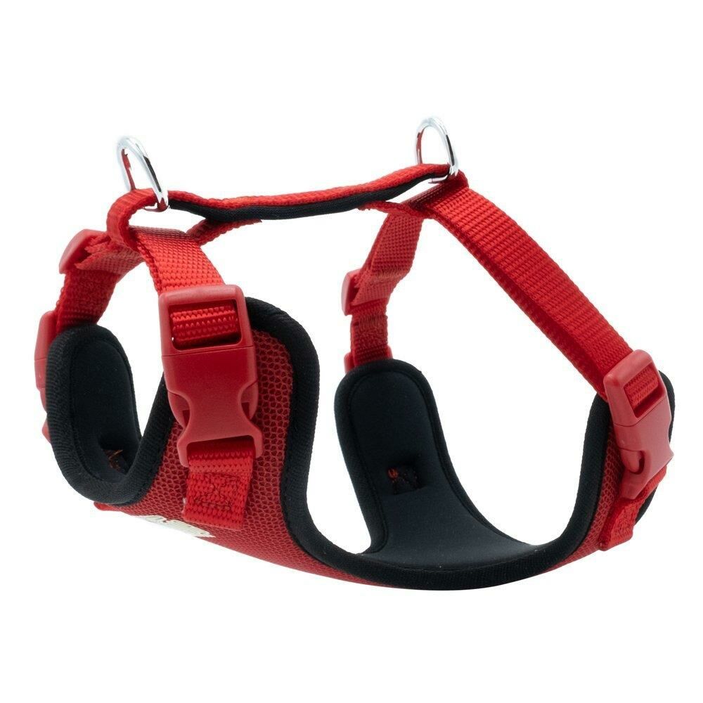 Doggie Havalı Dokuma Göğüs Tasması Kırmızı 1,5x40-50cm