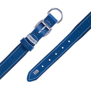 Doggie Konfor Deri Pati Desenli Boyun Tasması Royalmavi 2,5X37-45Cm