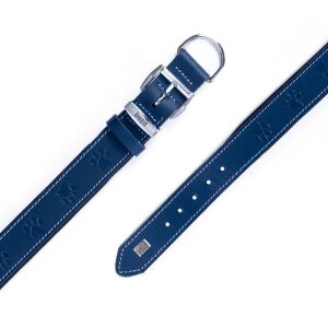 Doggie Konfor Deri Pati Desenli Boyun Tasması Royalmavi 3X42-50Cm