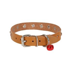 Cattie Taşlı Deri Kedi Tasması Kamel 1,5X26-31Cm