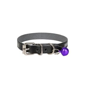 Cattie Reflektörlü Deri Kedi Tasması Siyah 1X20-23Cm