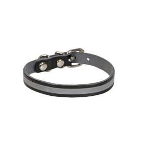 Cattie Reflektörlü Deri Kedi Tasması Siyah 1X20-23Cm