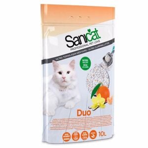Sanicat Duo Mandalina ve Vanilya Kokulu Kedi Kumu 10lt