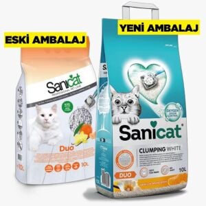 Sanicat Duo Mandalina ve Vanilya Kokulu Kedi Kumu 10lt