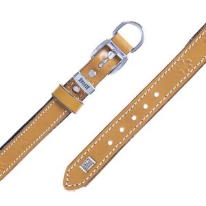 DOGGİE KONFOR DERİ PATİ DESENLİ BOYUN TASMASI KAMEL 2X35-40CM