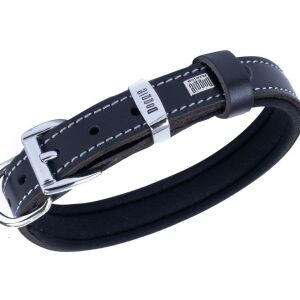 DOGGİE KONFOR DERİ PATİ DESENLİ BOYUN TASMASI SİYAH 2X35-40CM