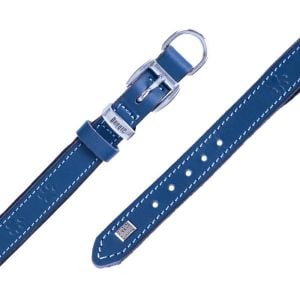 DOGGİE KONFOR DERİ PATİ DESENLİ BOYUN TASMASI ROYALMAVİ 2X35-40CM
