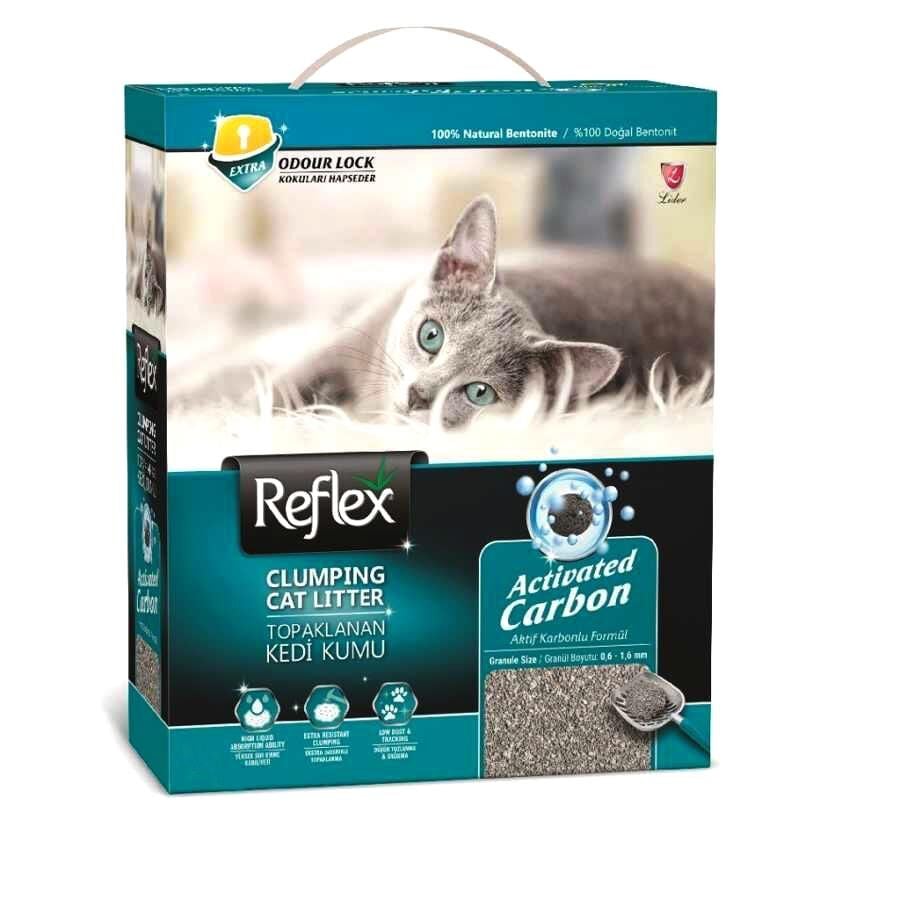 Reflex Aktif Karbonlu Topaklanan Kedi Kumu 10lt