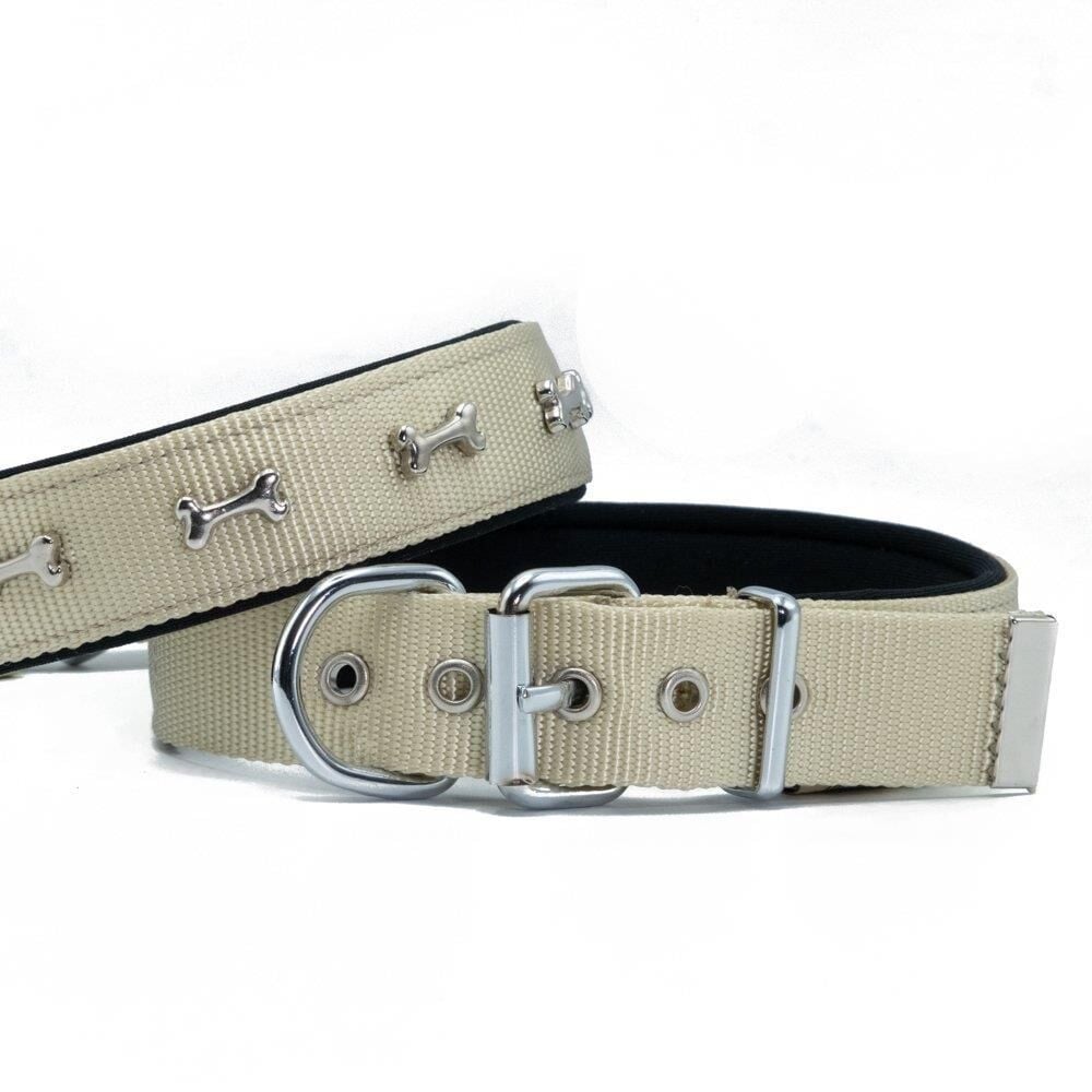 Doggie Konfor Dokuma Kemikli Boyun Tasması Haki 3X47-55Cm