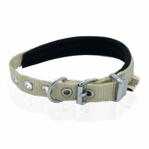 Doggie Konfor Dokuma Boyun Tasması Haki 1,5X20-25Cm