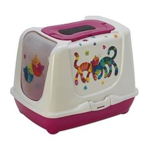 Moderna Trendy Friends Kapalı Kedi Tuvaleti Fuşya 57cm