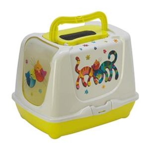 Moderna Trendy Friends Kapalı Kedi Tuvaleti 50Cm Sarı
