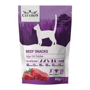 Cat Chefs Beef Snacks Sığır Etli Tahılsız Kedi Ödülü 80gr