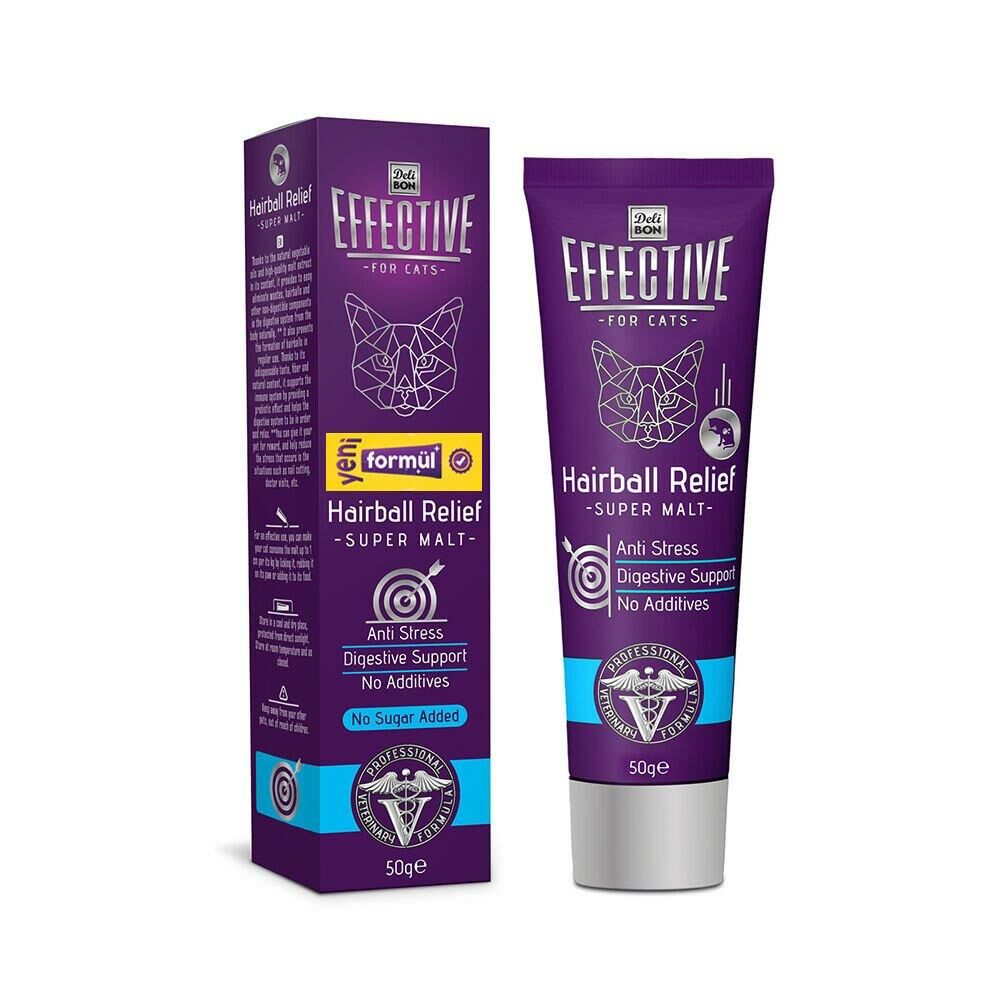 Delibon Effective Hairball Kedi Malt Macunu 50gr