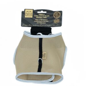 Cattie Havalı Dokuma Kedi Göğüs & Gezdirme Takımı Bej 1X25-35Cm