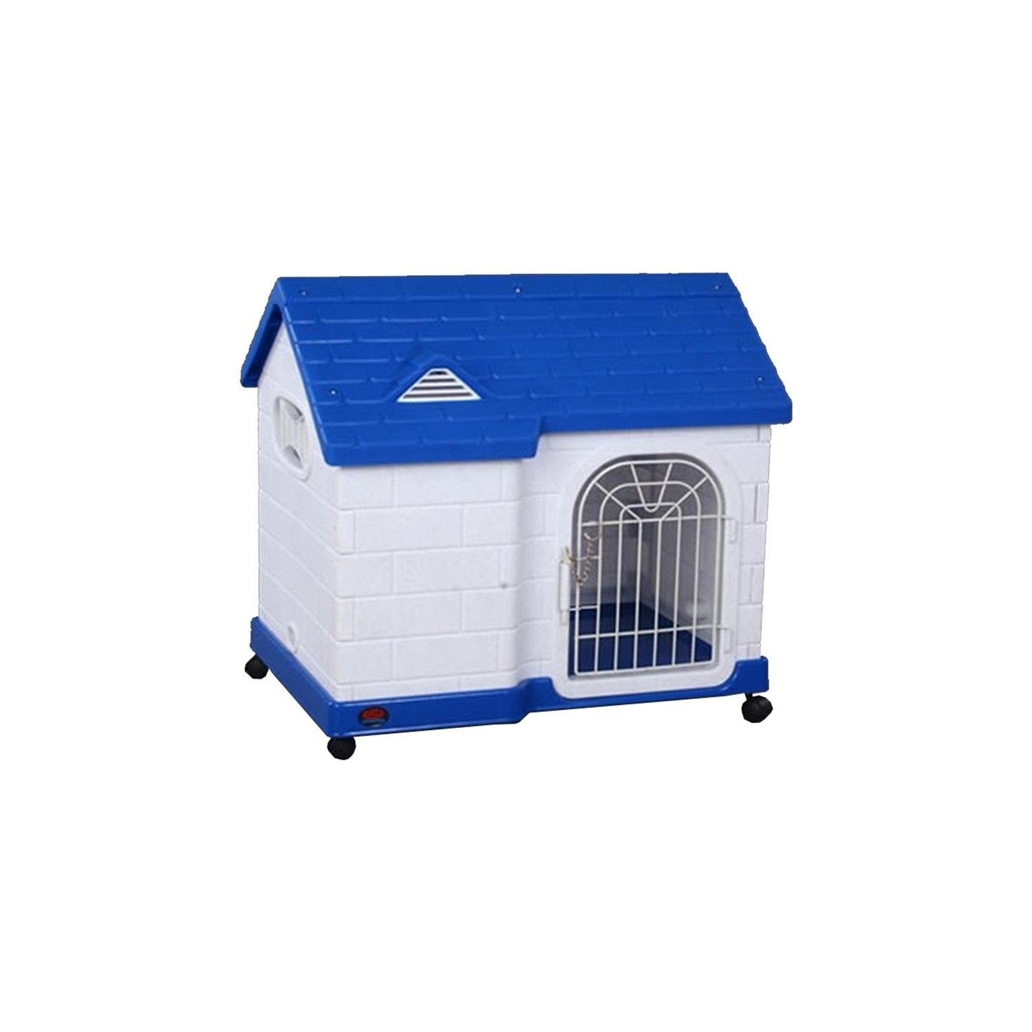 Dayang Tekerlekli Plastik Kedi ve Köpek Kulübesi 63x46x58cm (Mavi/Beyaz)