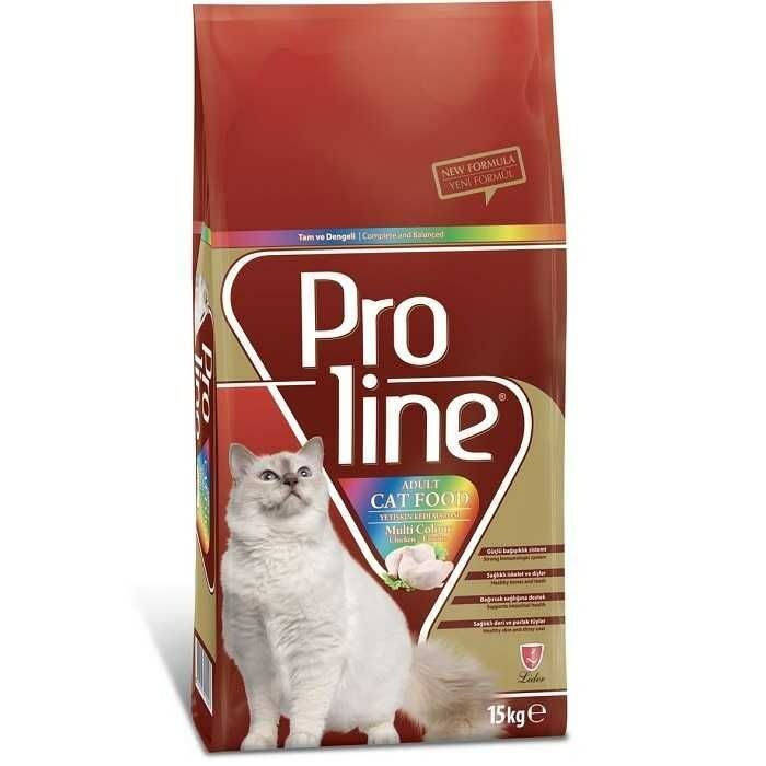 Proline Renkli Taneli Tavuklu Kedi Maması 15 Kg