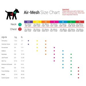 TAILPETZ AIR-MESH HARNESS RED 2XS