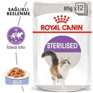 Royal Canin Pouch Sterilised Kısırlaştırılmış Kediler için Jöle İçerisnde Yaş Kedi Maması 85gr
