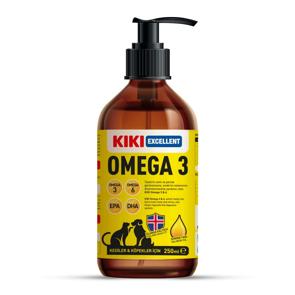 KIKI Omega 3 Kedi ve Köpek Somon Yağı 250ml