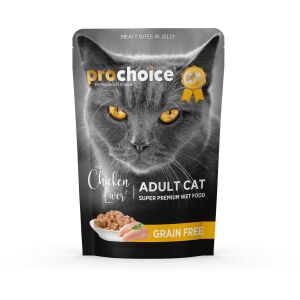 Prochoice Pouch Tahılsız Tavuk ve Ciğerli Yetişkin Kedi Konservesi 85gr