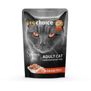 Prochoice Pouch Tahılsız Somon ve Ciğerli Yetişkin Kedi Konservesi 85gr