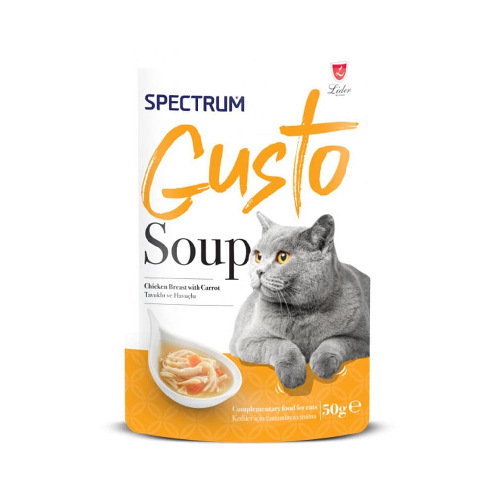 Spectrum Gusto Soup Tavuklu ve Havuçlu Kedi Çorbası 50gr