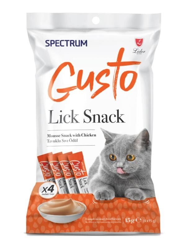 Spectrum Gusto Lick Snack Tavuk Sıvı Kedi Ödülü 4x15gr