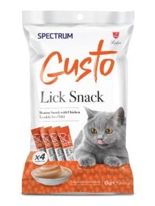 Spectrum Gusto Lick Snack Tavuk Sıvı Kedi Ödülü 4x15gr